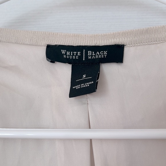 White & Black Dressy Cardigan Silver Sequin 3/4 Sleeve Sweater - Picture 8 of 8